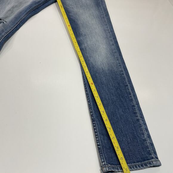 Hudson Light Wash Mens Zack Slim Fit Distressed Jeans 31x34 Cotton Denim - Picture 7 of 9